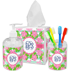 Preppy Acrylic Bathroom Accessories Set w/ Monogram