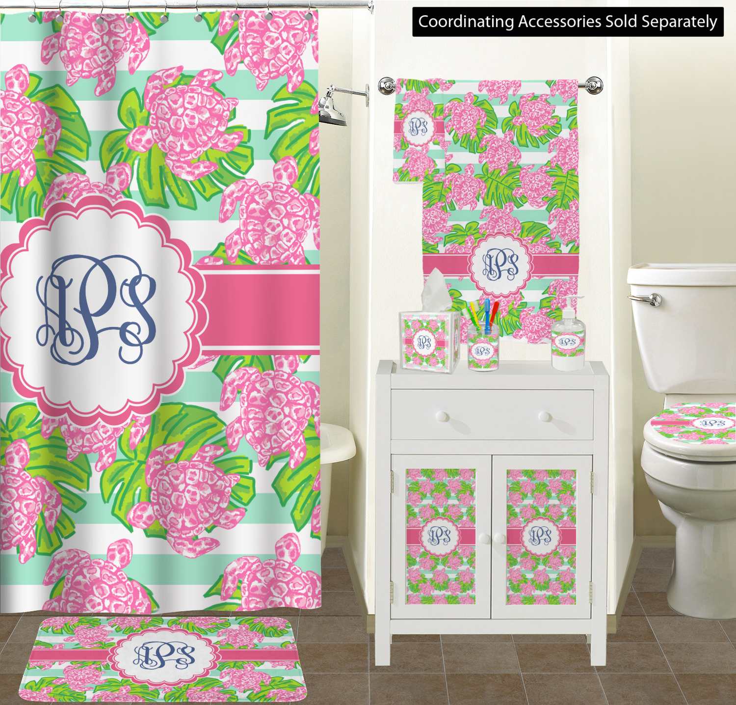 Preppy Bath Mat (Personalized) - YouCustomizeIt