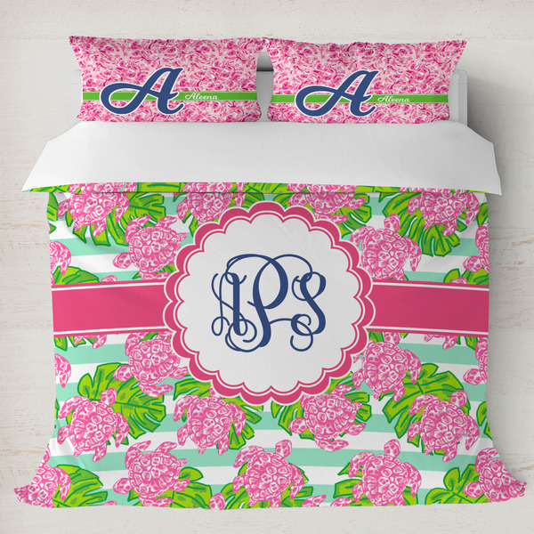 Custom Preppy Duvet Cover Set - King (Personalized)
