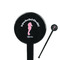 Preppy 7" Round Plastic Stir Sticks - Black - Single Sided (Personalized)