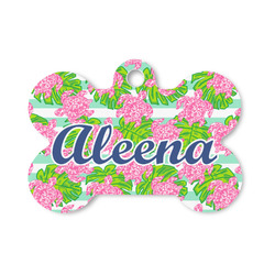 Preppy Bone Shaped Dog ID Tag - Small (Personalized)