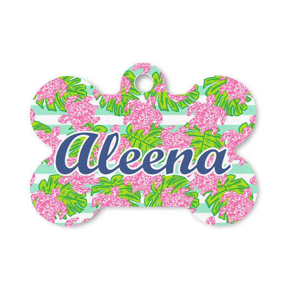 Custom Preppy Bone Shaped Dog ID Tag - Small (Personalized)