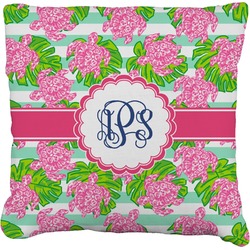 Preppy Faux-Linen Throw Pillow 16" (Personalized)