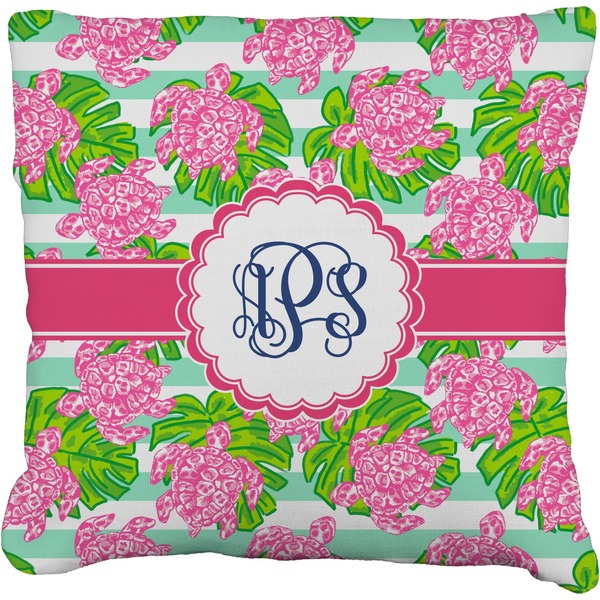 Custom Preppy Faux-Linen Throw Pillow 18" (Personalized)