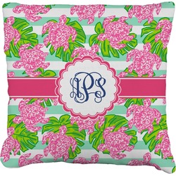 Preppy Faux-Linen Throw Pillow 20" (Personalized)