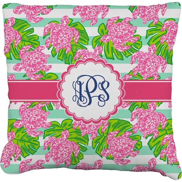 Custom Preppy Faux-Linen Throw Pillow 20" (Personalized)