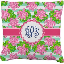 Preppy Faux-Linen Throw Pillow 26" (Personalized)