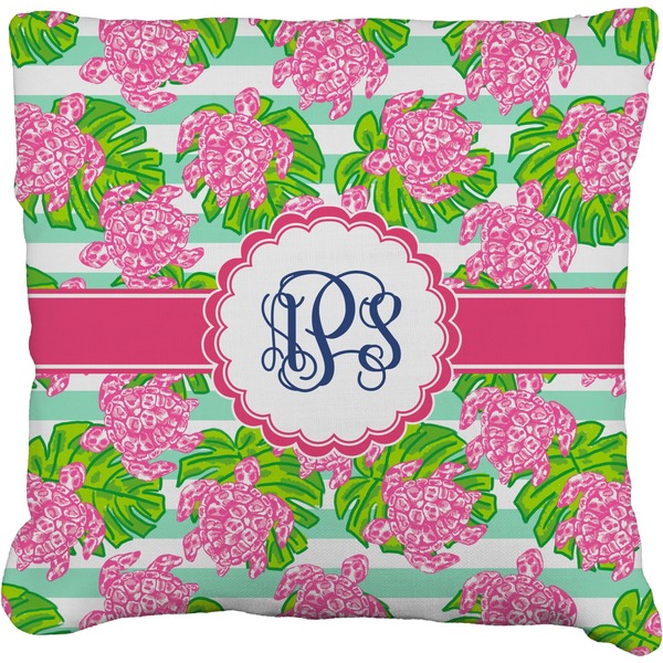 Custom Preppy Faux-Linen Throw Pillow 26" (Personalized)