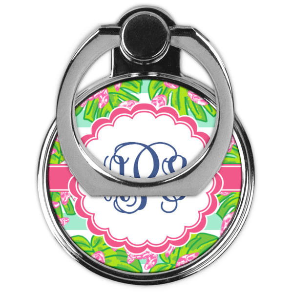 Preppy Cell Phone Ring Stand & Holder - Front (Collapsed)