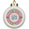 Preppy Ceramic Ball Ornament (Personalized)