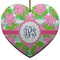 Preppy Ceramic Flat Ornament - Heart (Front)