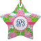 Preppy Star Ceramic Ornament w/ Monogram