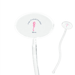 Preppy 7" Oval Plastic Stir Sticks - Clear (Personalized)