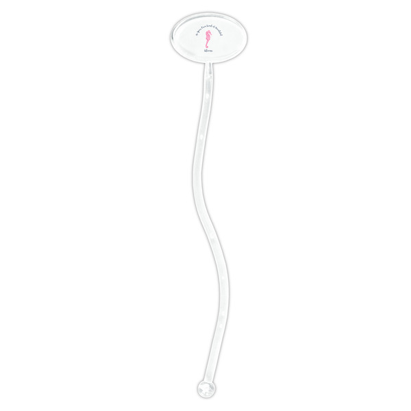 Preppy Clear Plastic 7" Stir Stick - Oval - Single Stick