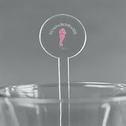 Preppy 7" Round Plastic Stir Sticks - Clear (Personalized)