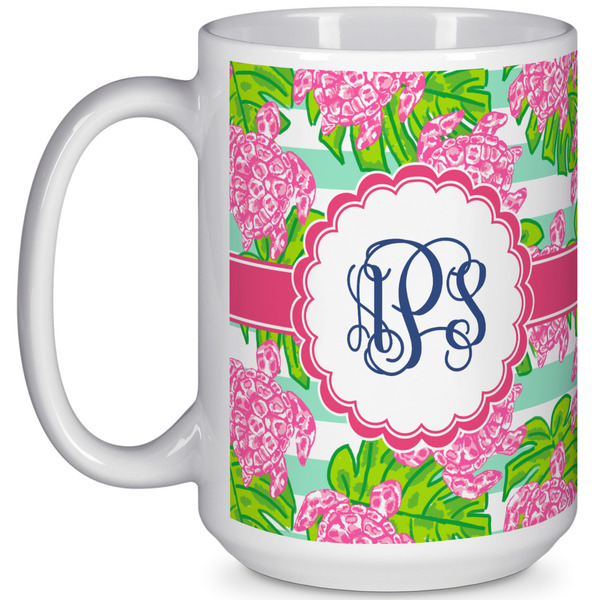 Custom Preppy 15 Oz Coffee Mug - White (Personalized)