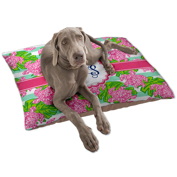Custom Preppy Dog Bed - Large w/ Monogram