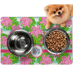 Preppy Dog Food Mat - Small w/ Monogram