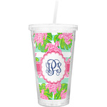Preppy Double Wall Tumbler with Straw (Personalized)