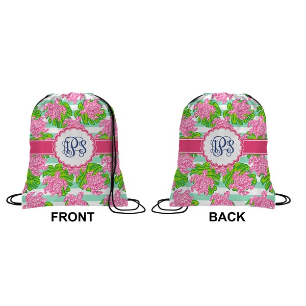 Preppy Drawstring Backpack Front & Back Medium