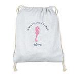 Preppy Drawstring Backpack - Sweatshirt Fleece - Double Sided (Personalized)