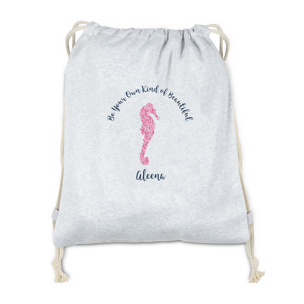 Custom Preppy Drawstring Backpack - Sweatshirt Fleece - Double Sided (Personalized)