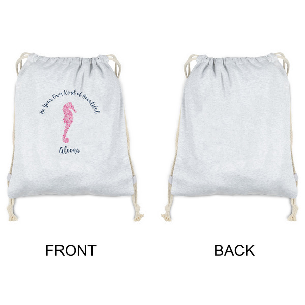 Preppy Drawstring Backpacks - Sweatshirt Fleece - Single Sided - APPROVAL