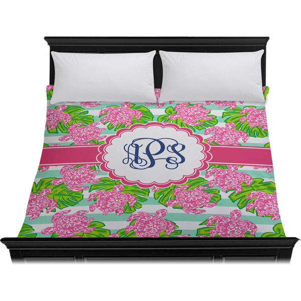 Preppy Duvet Cover - King - On Bed - No Prop