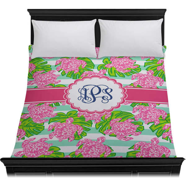 Preppy Duvet Cover - Queen - On Bed - No Prop