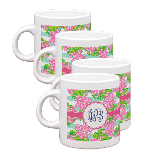 Custom Preppy Single Shot Espresso Cups - Set of 4 (Personalized)