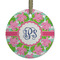 Preppy Frosted Glass Ornament - Round