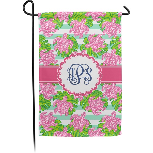 Custom Preppy Small Garden Flag - Double Sided w/ Monograms