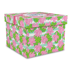 Preppy Gift Box with Lid - Canvas Wrapped - Large (Personalized)