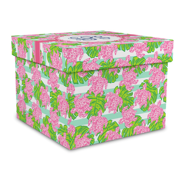 Custom Preppy Gift Box with Lid - Canvas Wrapped - Large (Personalized)