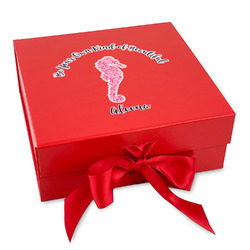 Preppy Gift Box with Magnetic Lid - Red (Personalized)