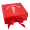 Preppy Gift Boxes with Magnetic Lid - Red - Front