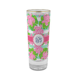 Preppy 2 oz Shot Glass - Glass with Gold Rim (Personalized)