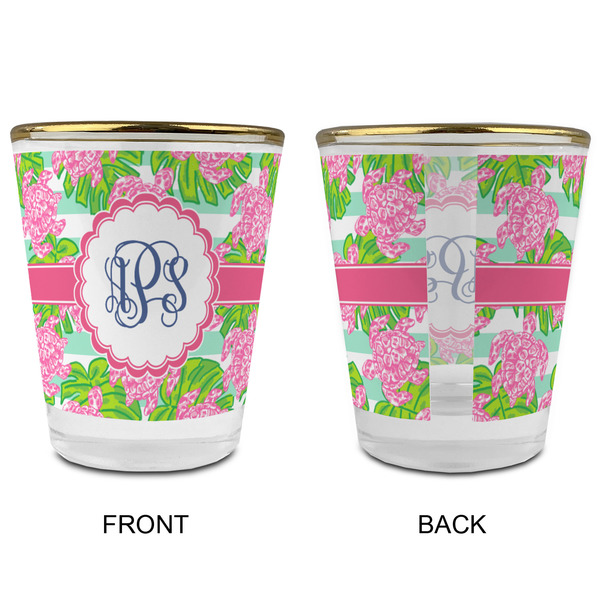 Preppy Glass Shot Glass - with gold rim - APPROVAL