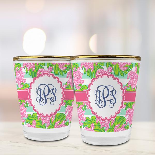 Preppy Glass Shot Glass - with gold rim - LIFESTYLE