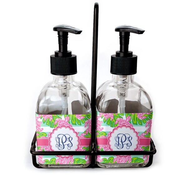 Custom Preppy Glass Soap & Lotion Bottle Set (Personalized)