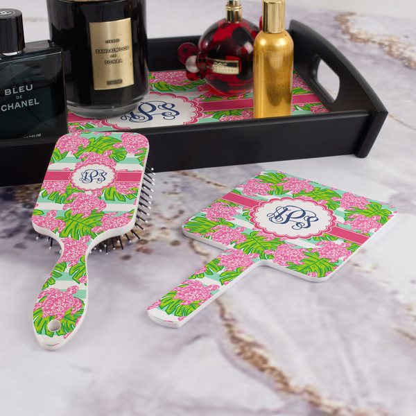 Preppy Hair Brush and Hand Mirror - Bathroom Scene