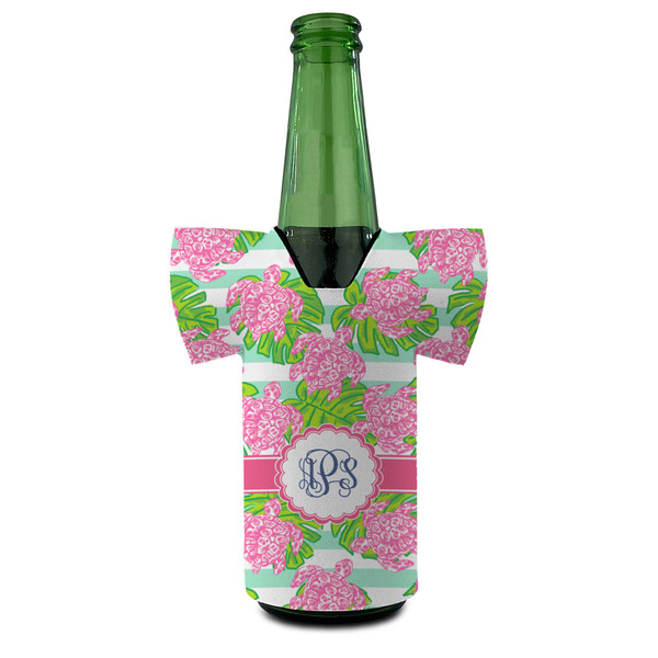 Preppy Jersey Bottle Cooler - FRONT (on bottle)