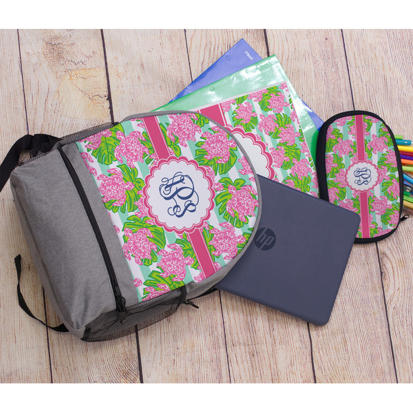 Preppy Large Backpack - Gray - With Stuff