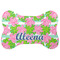 Preppy Bone Shaped Dog Food Mat (Large) (Personalized)