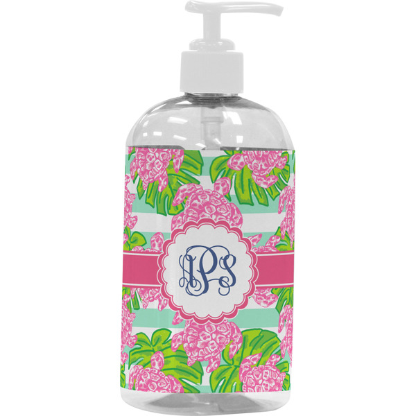 Custom Preppy Plastic Soap / Lotion Dispenser (16 oz - Large - White) (Personalized)