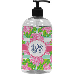 Preppy Plastic Soap / Lotion Dispenser (16 oz - Large - Black) (Personalized)