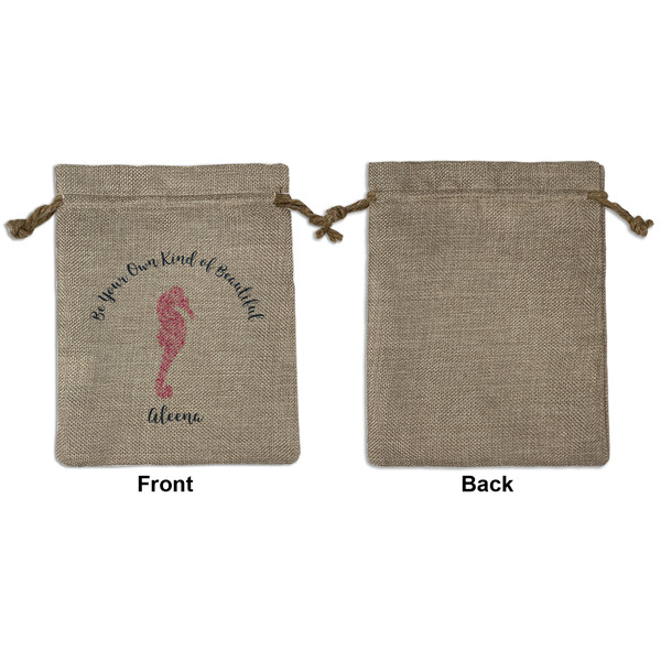 Preppy Medium Burlap Gift Bag - Front Approval