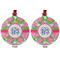 Preppy Metal Ball Ornament - Front and Back
