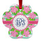 Preppy Metal Paw Ornament - Double Sided w/ Monogram