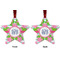 Preppy Metal Star Ornament - Front and Back